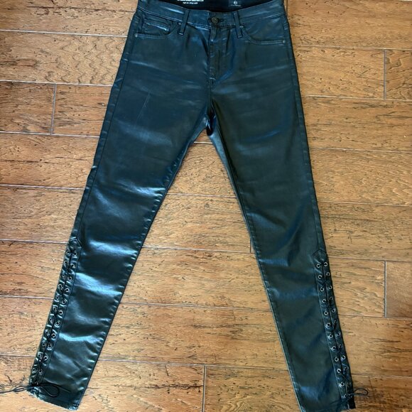 AG. Skinny Ankle Side Lace. Black. Size 27R. - Picture 3 of 10